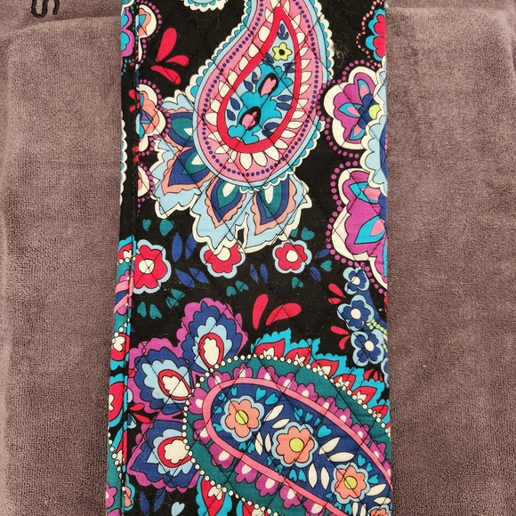 Vera Bradley Haymaker Paisley Curling & Flat Iron Travel Cover Purple Blue Pink - Picture 4 of 5